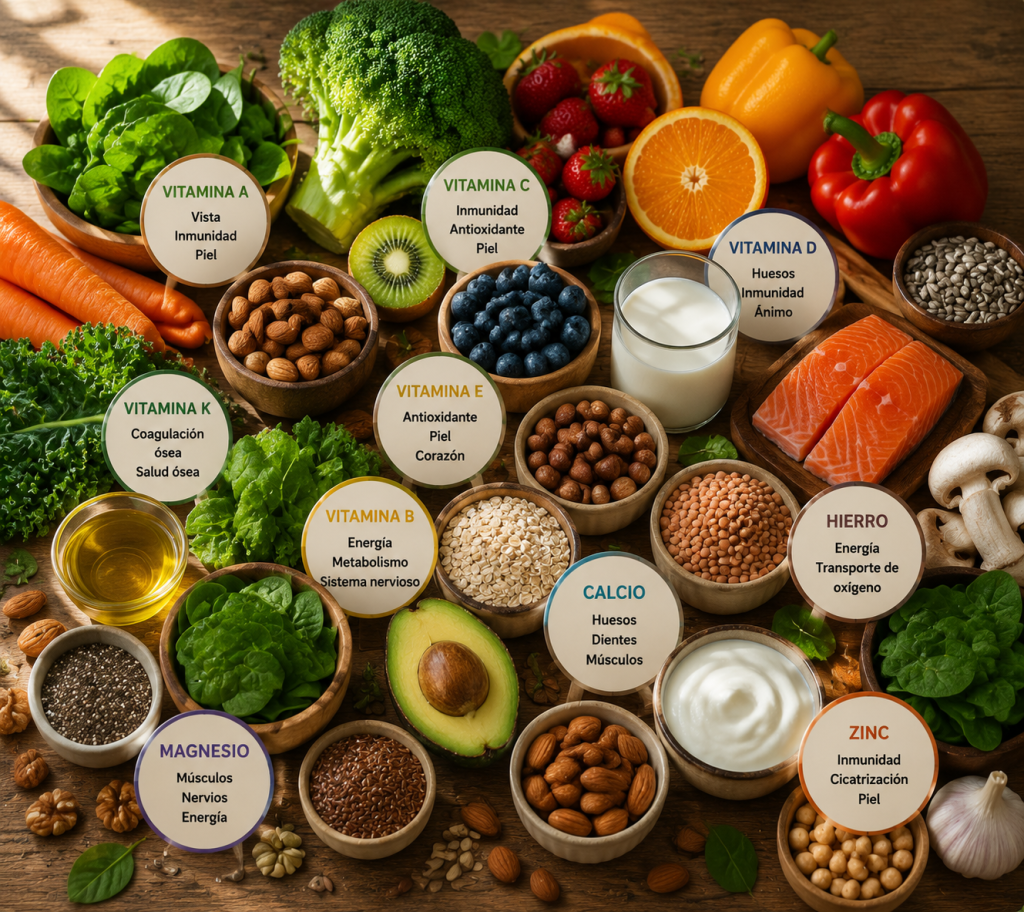 Vitaminas y minerales esenciales para tu salud diaria